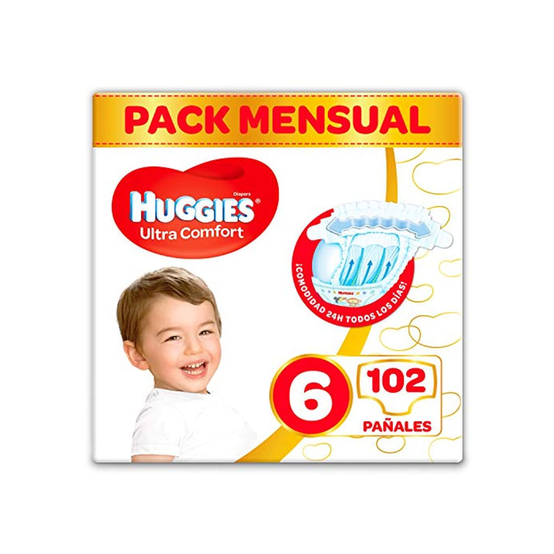 Productos Huggies Ultra Comfort Pañales Talla 6