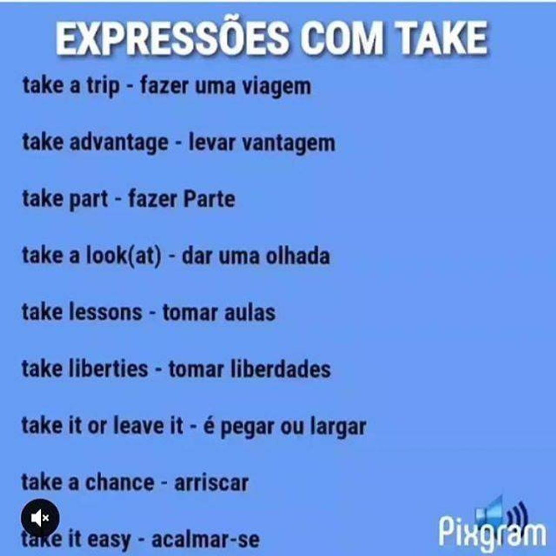 Moda Expressões com TAKE