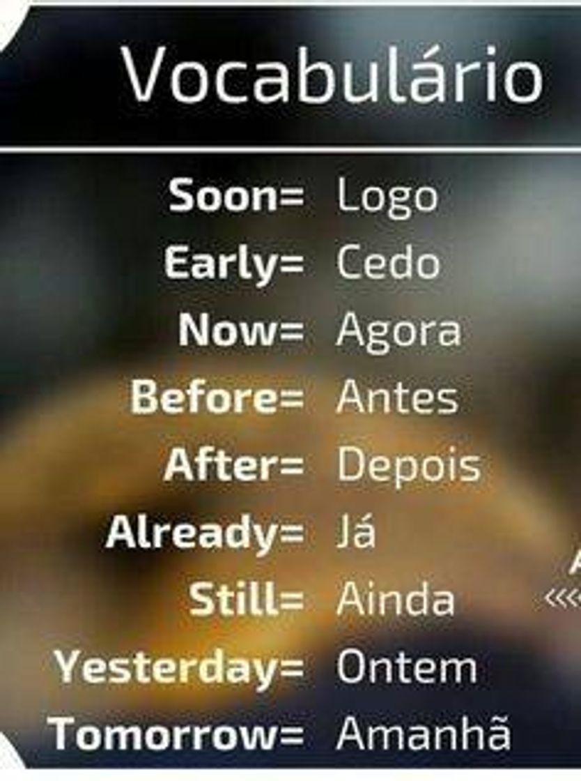 Moda Vocabulário