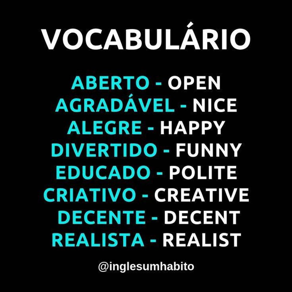 Moda Vocabulário