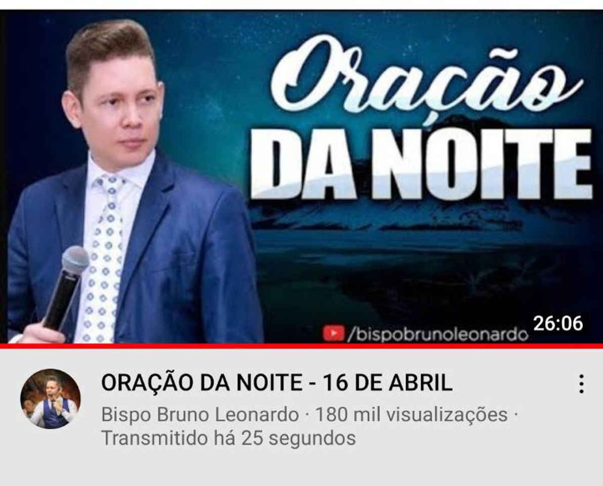 Moda Oração da noite 16 de abril