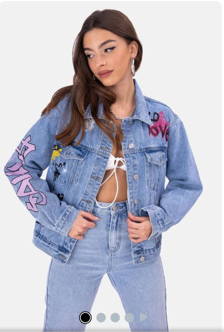 Moda LOVE Graffiti Denim Jacket – Adika