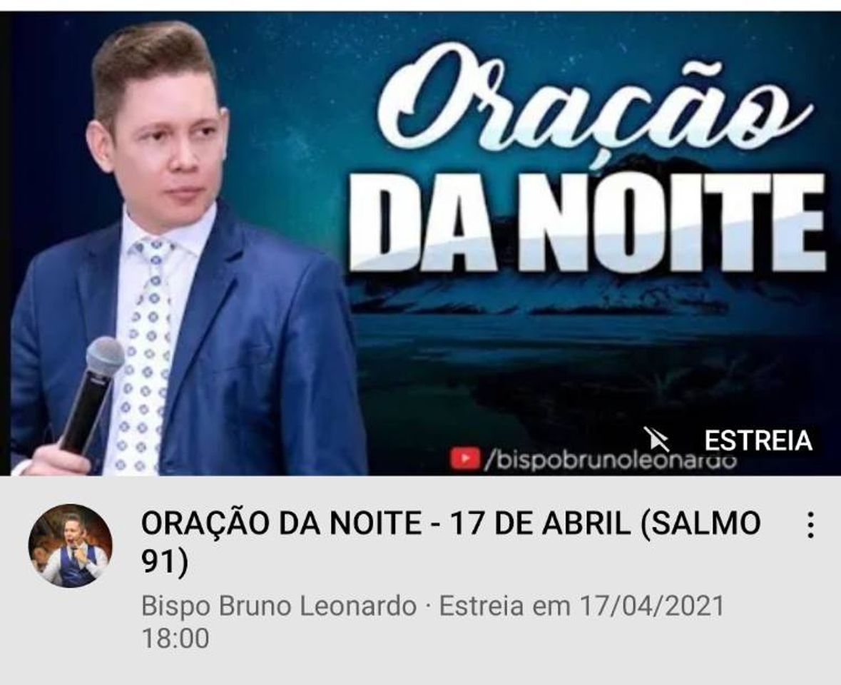 Moda Oração da noite 17 de abril 