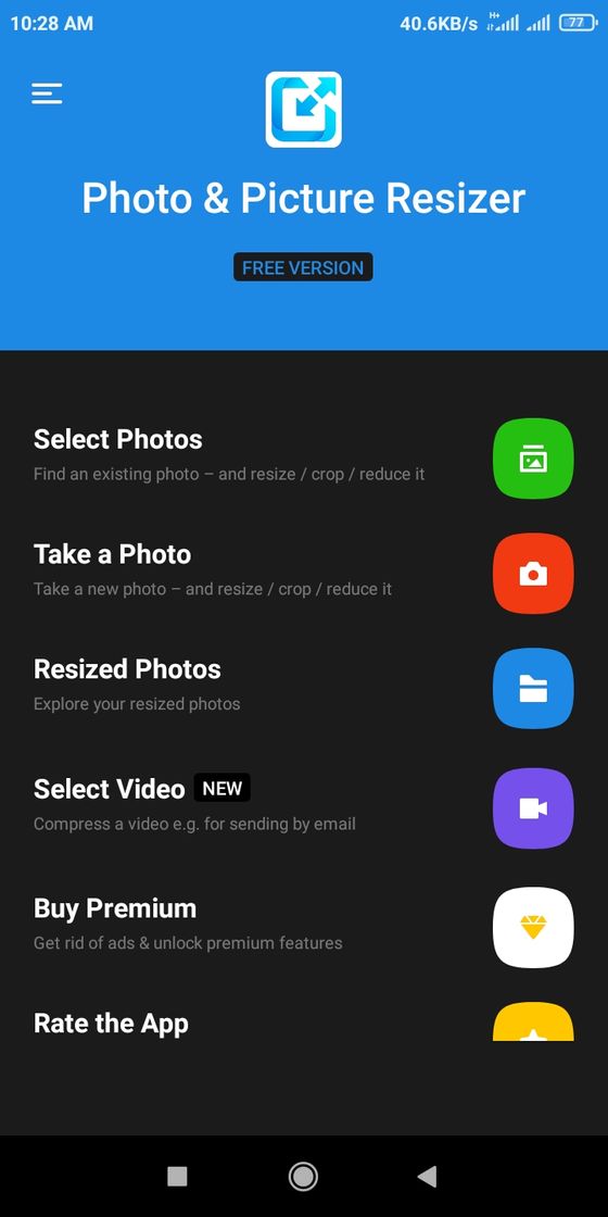 App Photo & picture resizer