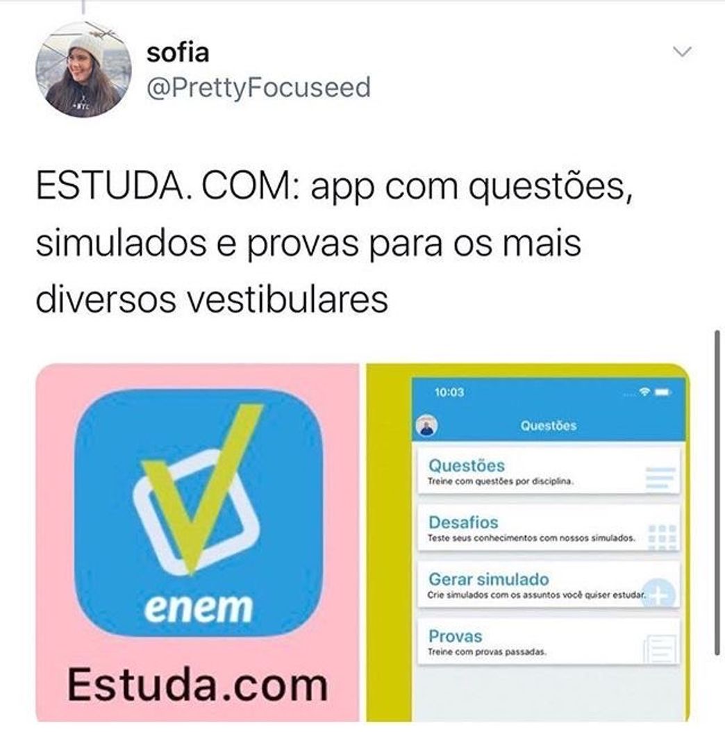 Fashion App pra estudar