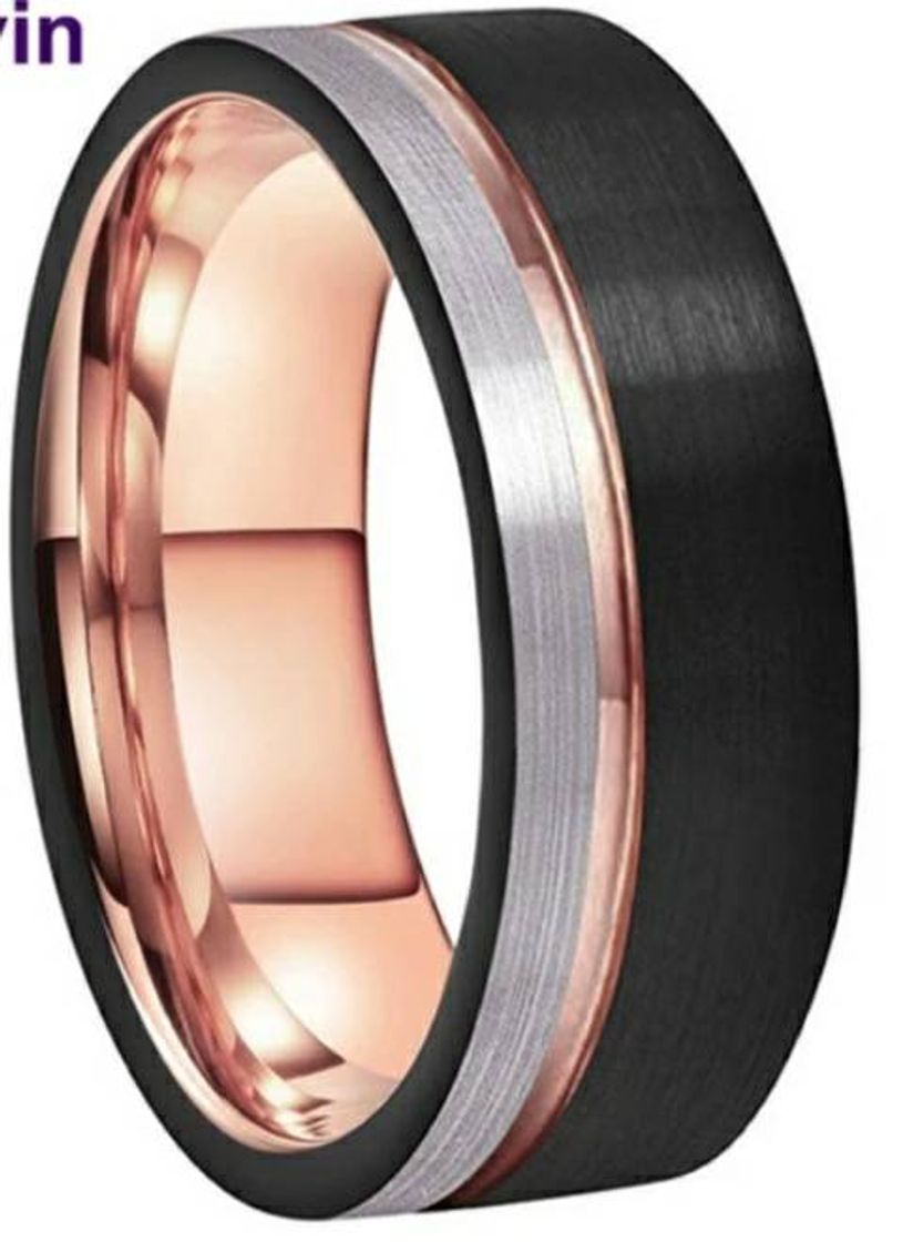 Fashion Mens Womens Wedding Band Tungsten Carbide Ring Black Rose ...