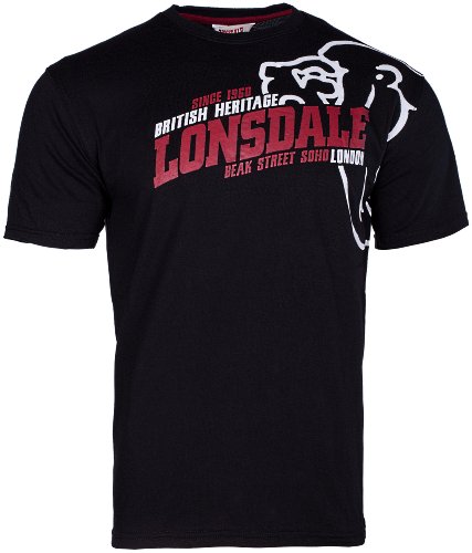 Product Lonsdale T-Shirt Trägerhemd Walkey Maglia a Maniche Lunghe, Negro