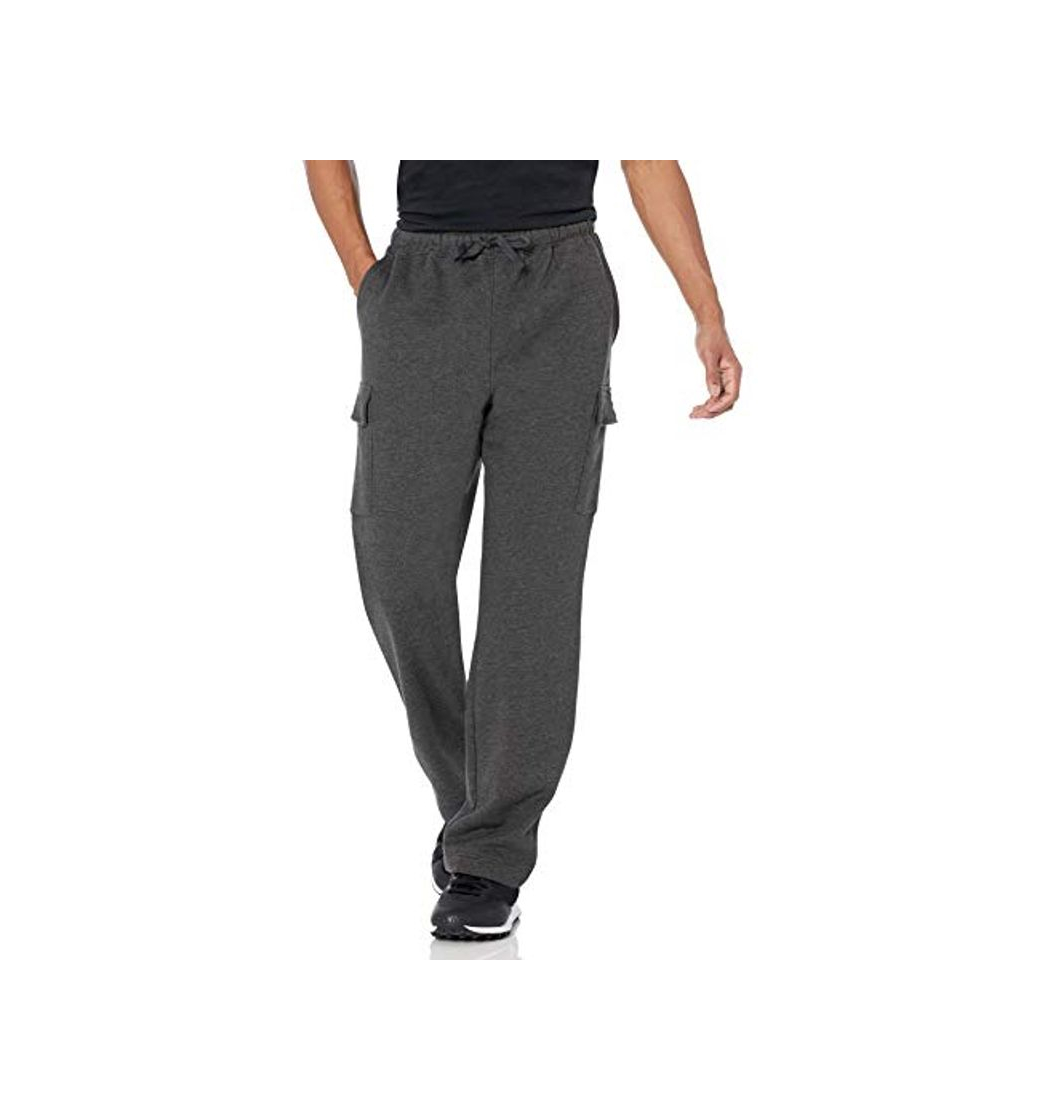 Moda Amazon Essentials Pantalón Deportivo de Forro Polar Athletic-Pants, Carbón Heather, US XXL