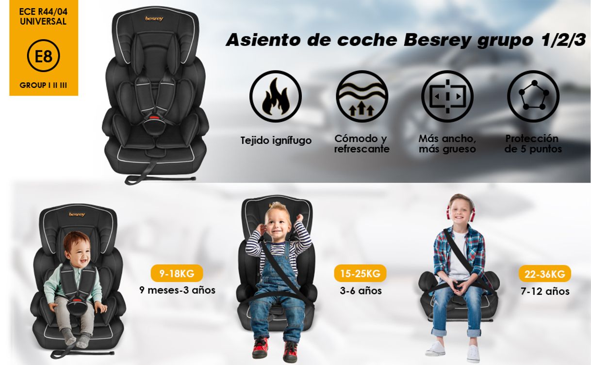 Product Silla de coche, Besrey bebe silla coche Grupo 1