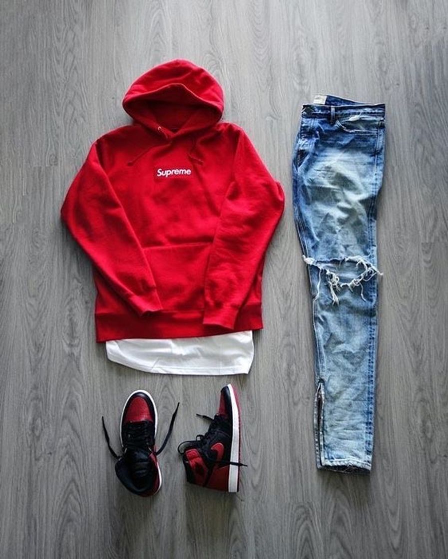 Fashion Outfit Rojo Casual