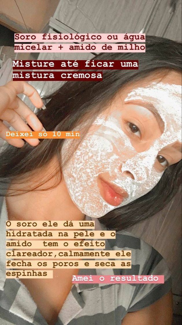 Fashion Skin care caseiro com amido de milho 