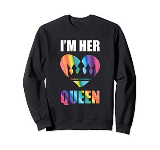 Soy su reina de San Valentín Lesbiana Bi LGBT novia Tee Sudadera