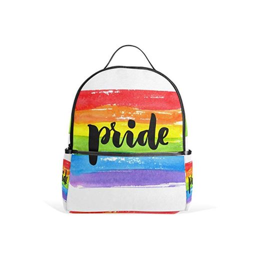 CPYang mochila escolar con bandera de arcoíris LGBT Pride College bolsa de hombro casual mochila de viaje para niñas niños mujeres hombres