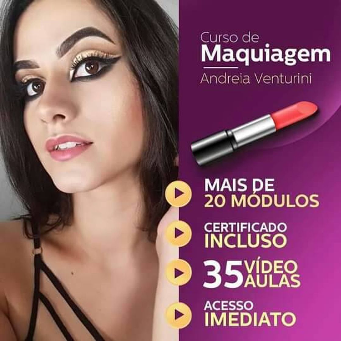 Moda Faça esse curso e seja um(a) profissional da make . Arrasoo