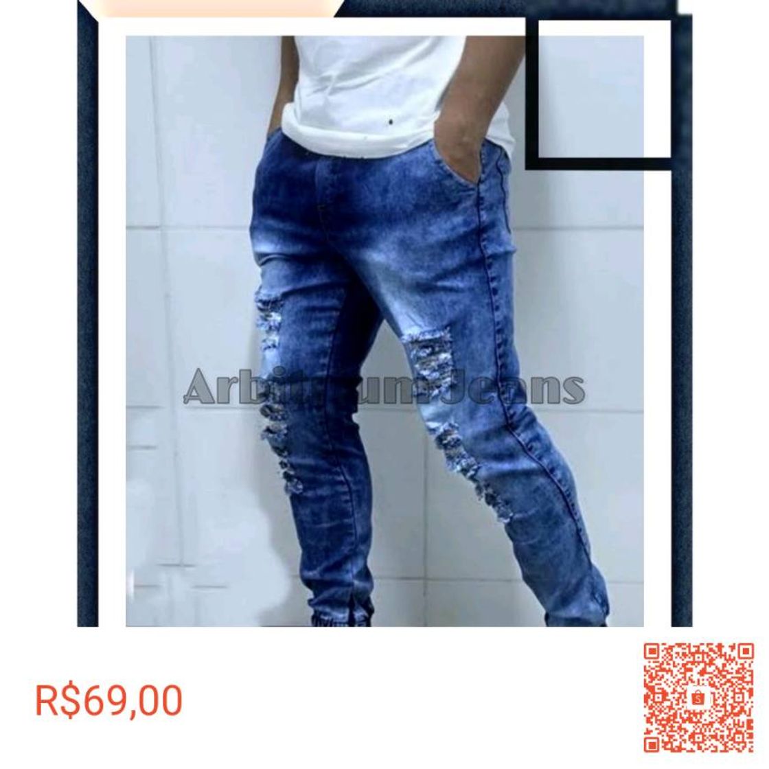 Fashion Calça masculina