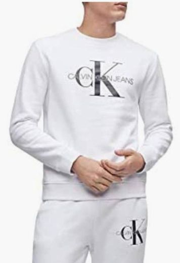Calvin Klein Sudadera de Cuello Redondo con Logotipo de Mono