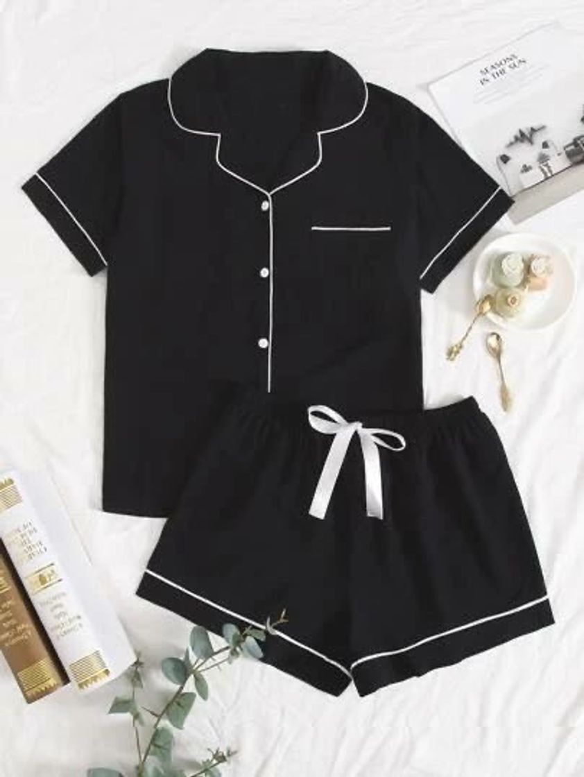 Fashion pijama preto 