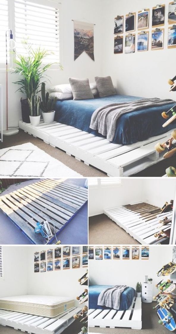 Moda Cama feita com pallet