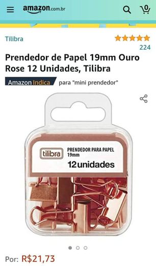 Prendedor de papel Rose Gold