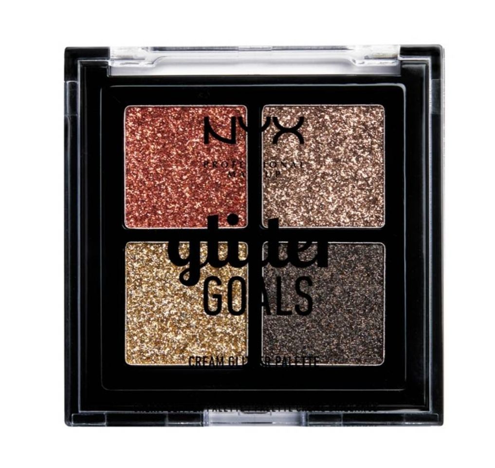 Moda Paleta de sombras Glitter Goals Cream Quad Palette | NYX💖