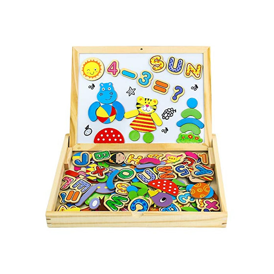 Productos Letras Magneticas Niños Pizarra Magnética Infantil 90 Piezas Tablero Magnético de Dibujo