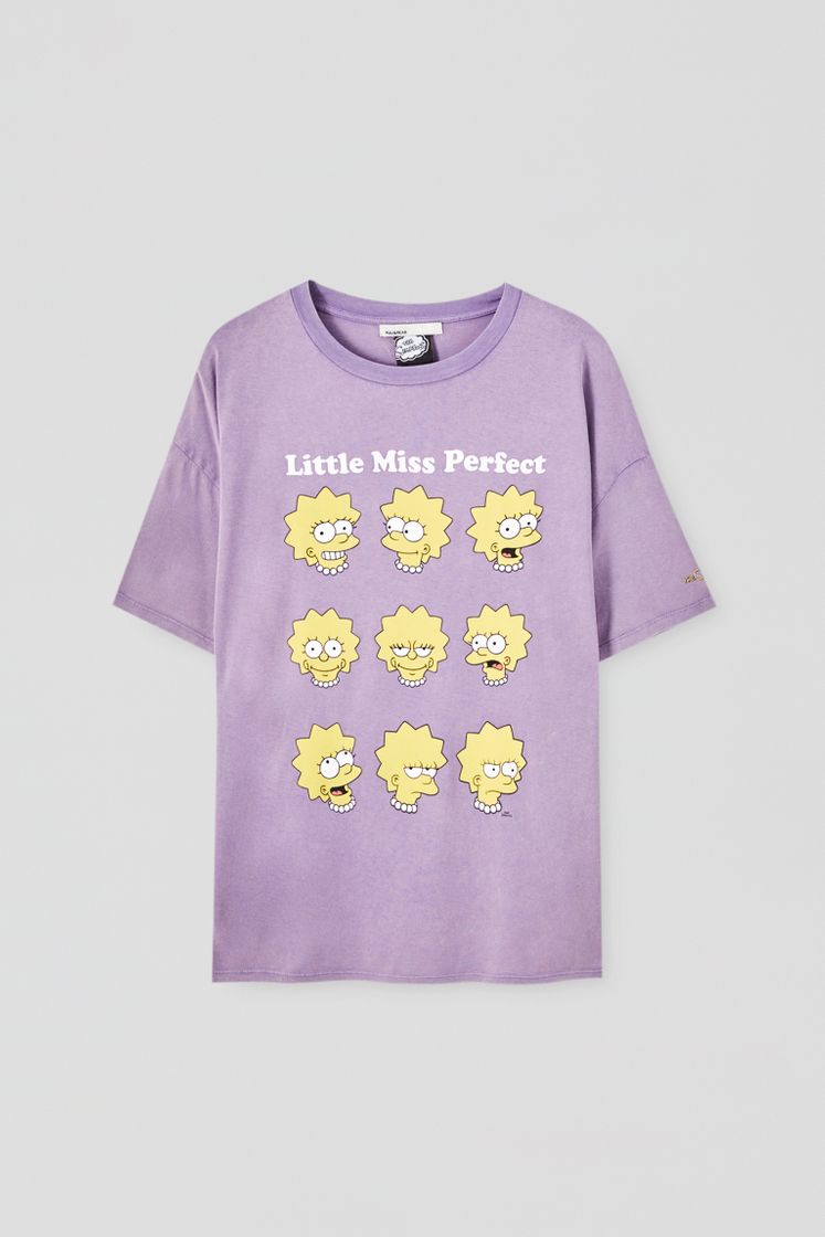 Moda Camiseta Lisa Simpson morada - PULL&BEAR