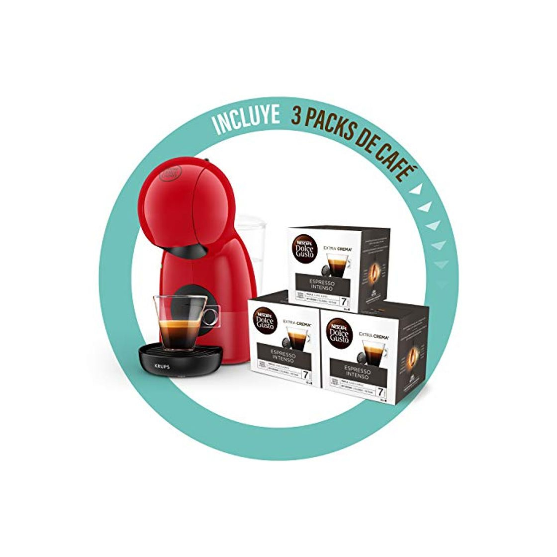 Categoría de hogar Krups Piccolo KP1A05 - Cafetera cápsulas Dolce Gusto, 15 bares y 1500