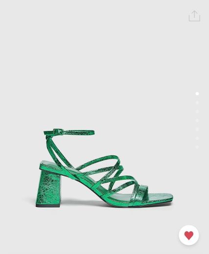 Zapatos tacón verdes 