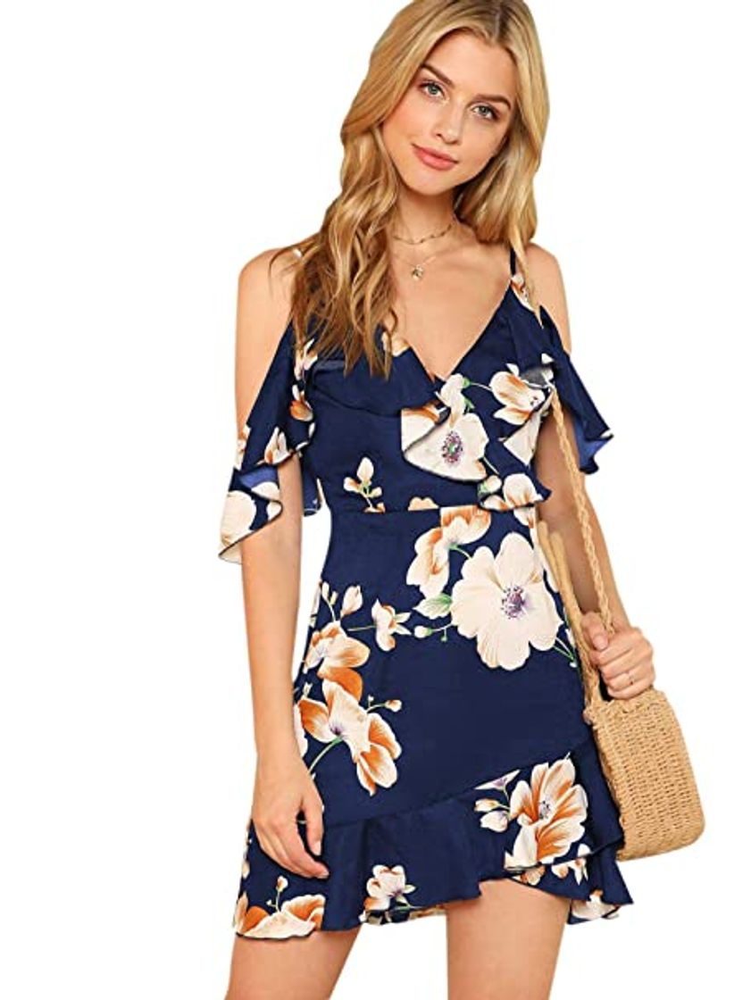 Social Abravo Mujer Vestido?Bohemio Corto Florales Nacional Verano Vestido Casual Magas Cortas Chic