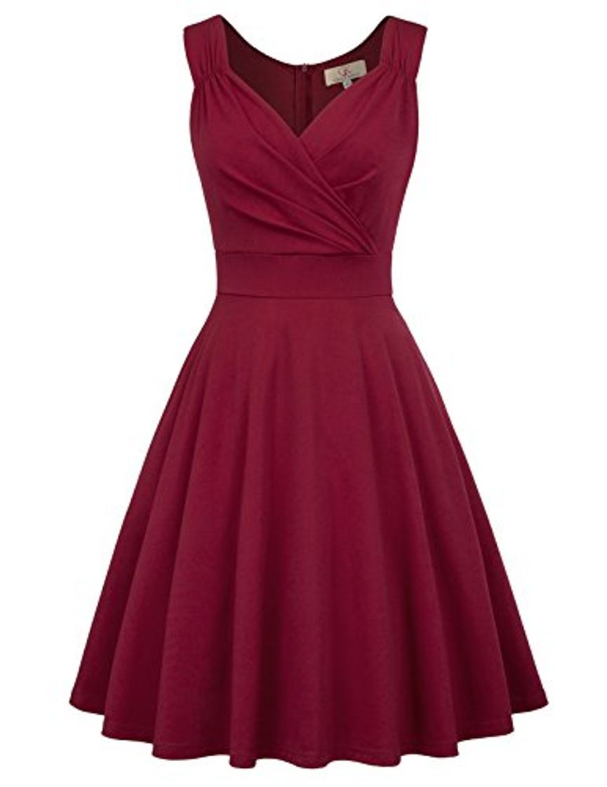 Social GRACE KARIN Mujer Vestido Vintage con Vuelo de Fiesta Retro M CL010698-2