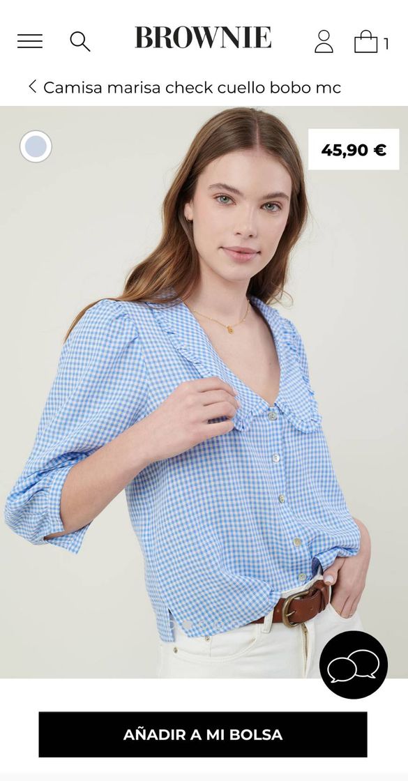 Moda Camisa Marisa Check Cuello Bobo Mc | Compra CAMISAS Y BLUSAS