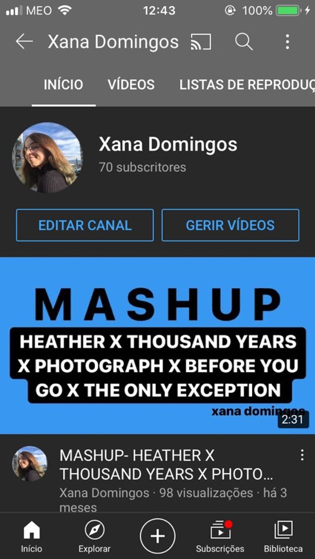 Moda Meu canal no YouTube 