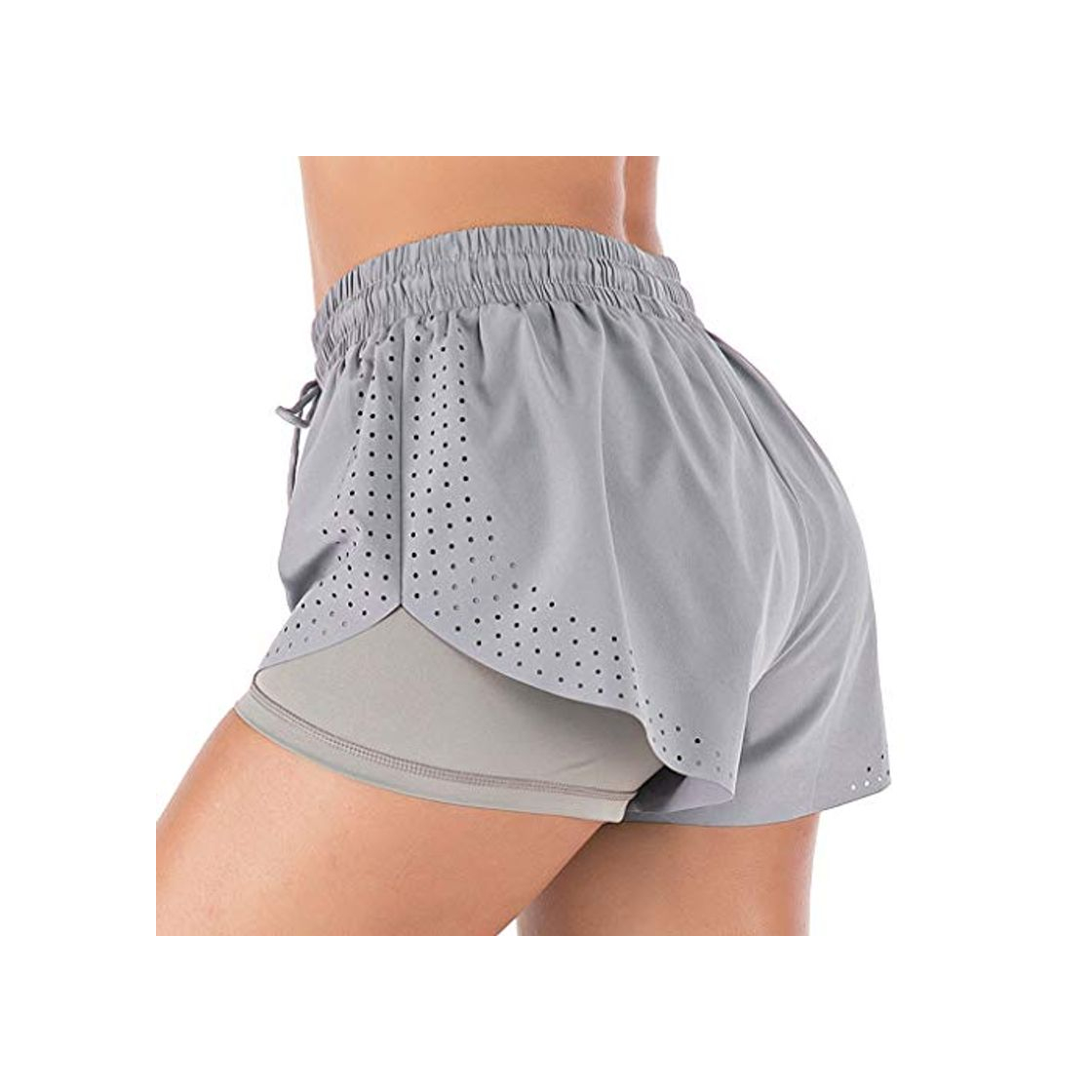 Productos CURT SHARIAH Shorts Deportivos para Correr 2 en 1 para Mujer Ejercicio de Secado rápido Trotar Ciclismo con Forro más Largo