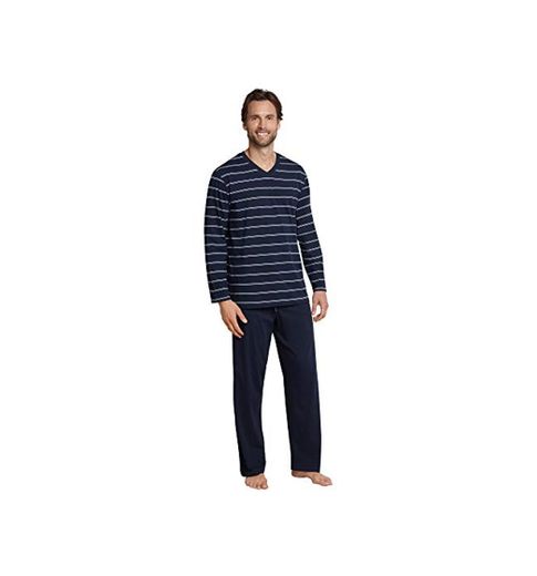 Schiesser Schlafanzug Lang Conjuntos de Pijama, Azul