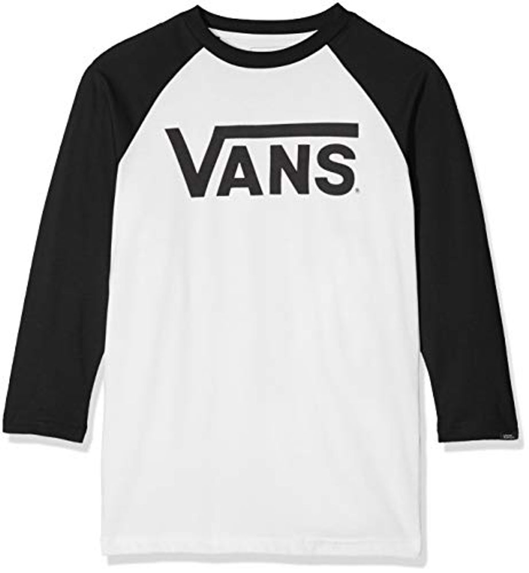 Fashion Vans Classic Raglan Camiseta, Blanco