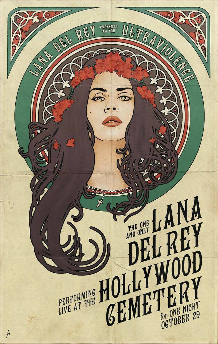 Fashion Lana del Rey/ indie / poster / retro