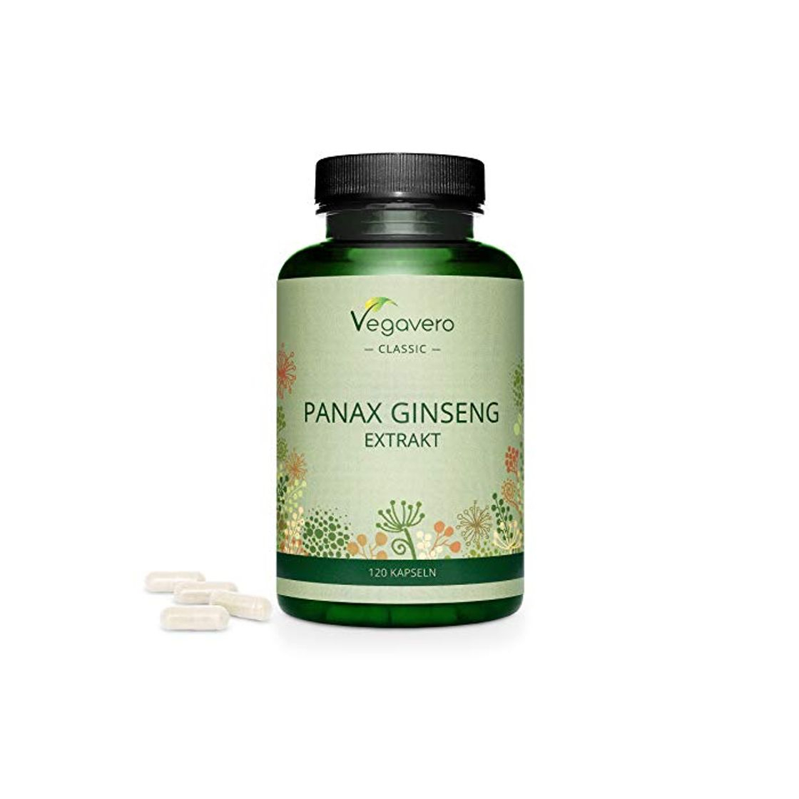 Fitness Ginseng Rojo Coreano PURO Vegavero® | LA DOSIS MÁS ALTA: 4800 mg