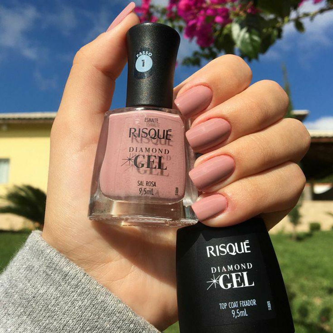 Moda Esmalte Risquè Dimond Gel - Sal Rosa