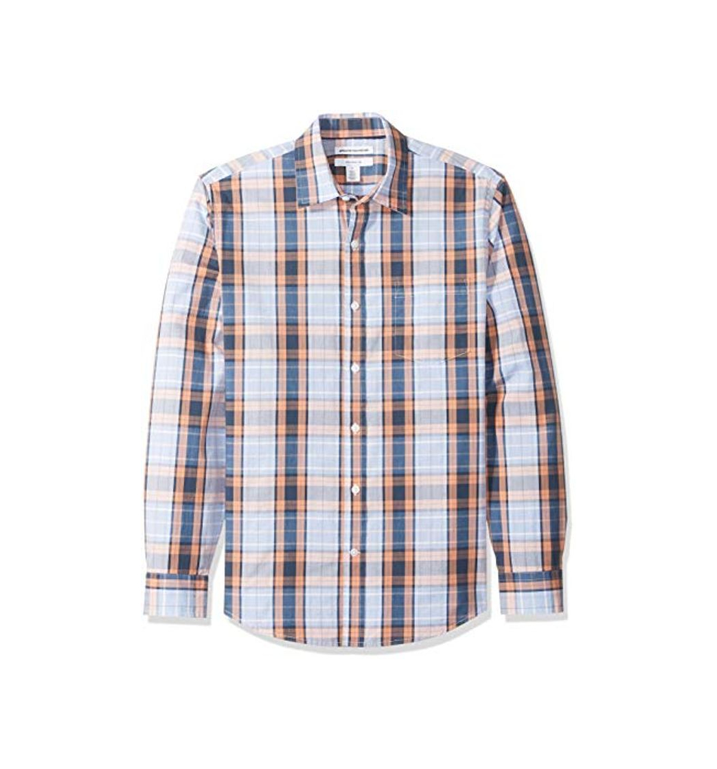 Fashion Amazon Essentials - Camisa informal de popelín de manga larga de corte