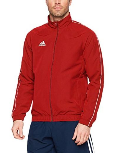 Adidas CORE18 PRE JKT Chaqueta de Deporte, Hombre, Rojo