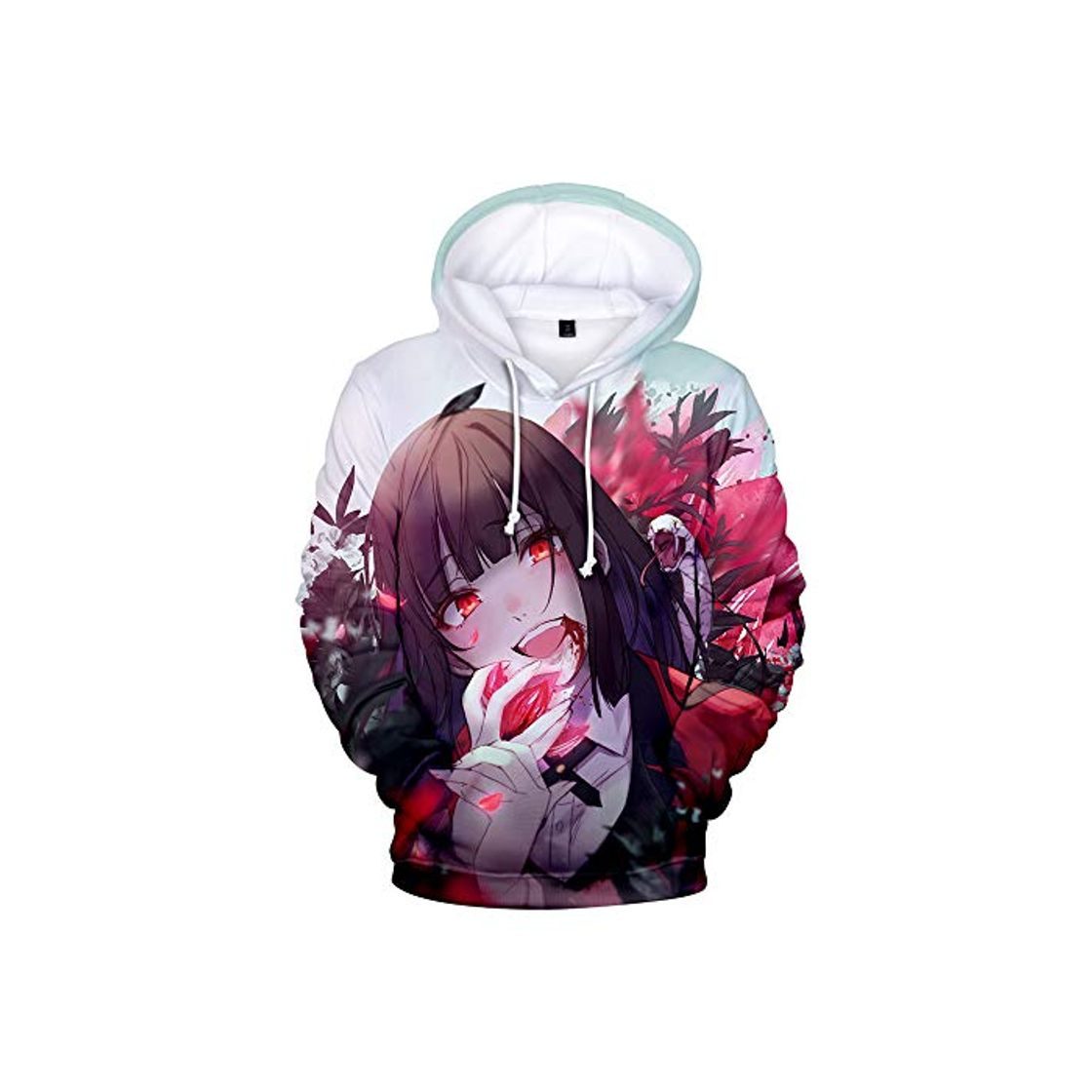 Moda Synona Kakegurui Sudaderas con Capucha Edición Conmemorativa Unisex Impreso en 3D Compulsive Gambler Yumeko jabami Cosplay Disfraz Hoodie Sudadera Casual de Manga Larga Pullover para Hombre Mujer