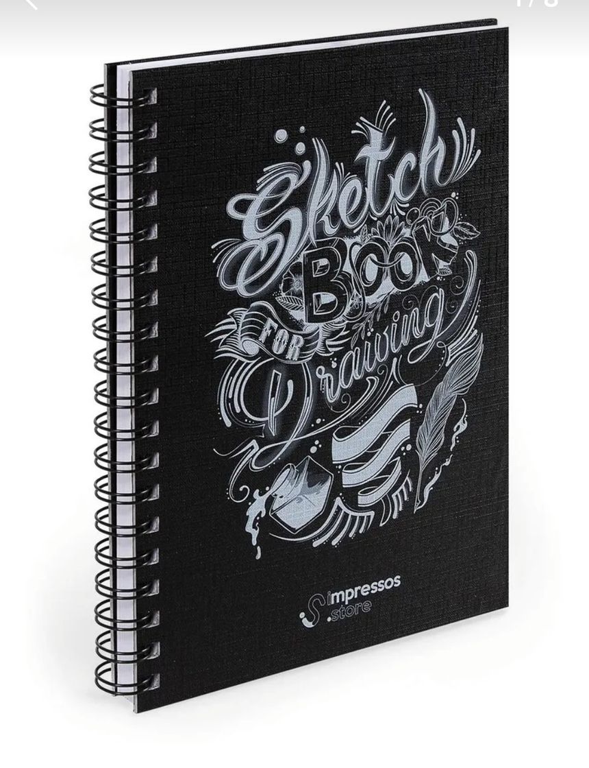 Producto Sketchbook Caderno Desenho 100 Págs 50 Folhas 18x25cm 180g