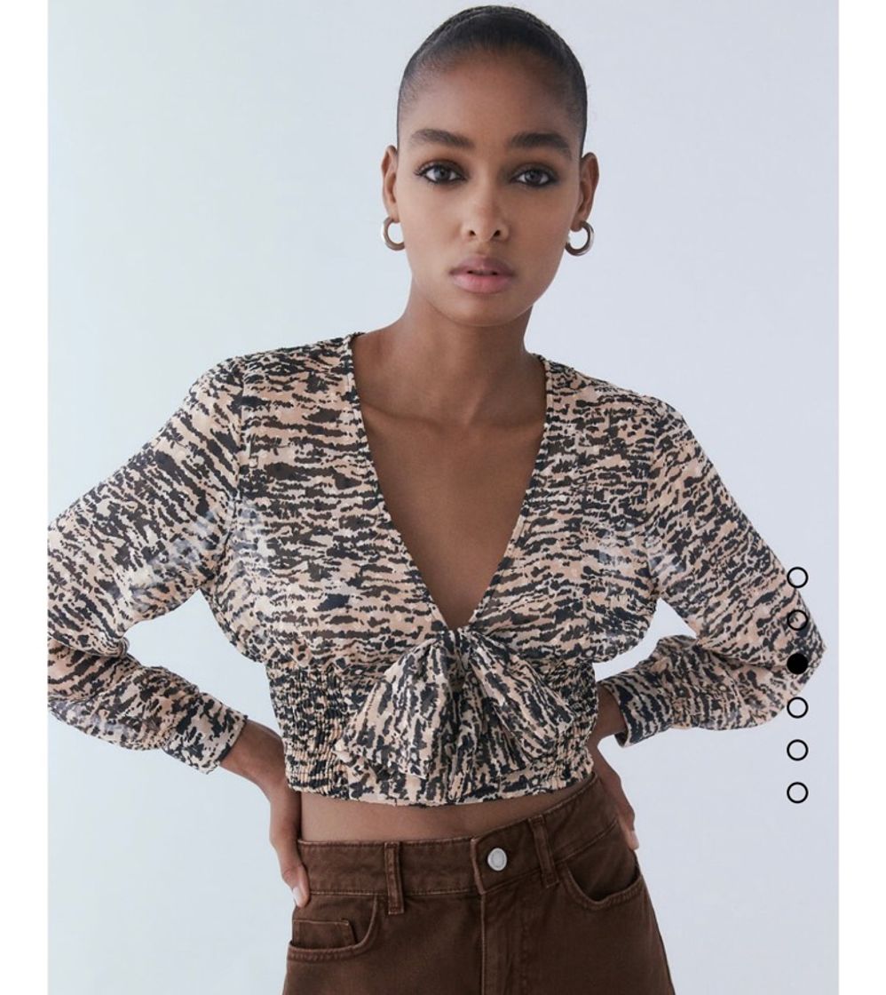 Moda Animal Print top