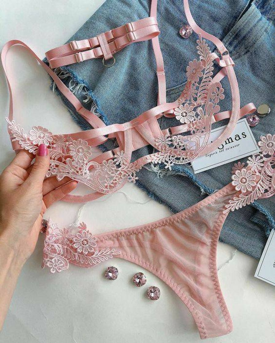 Moda Lingerie sexy rosa 💕💫