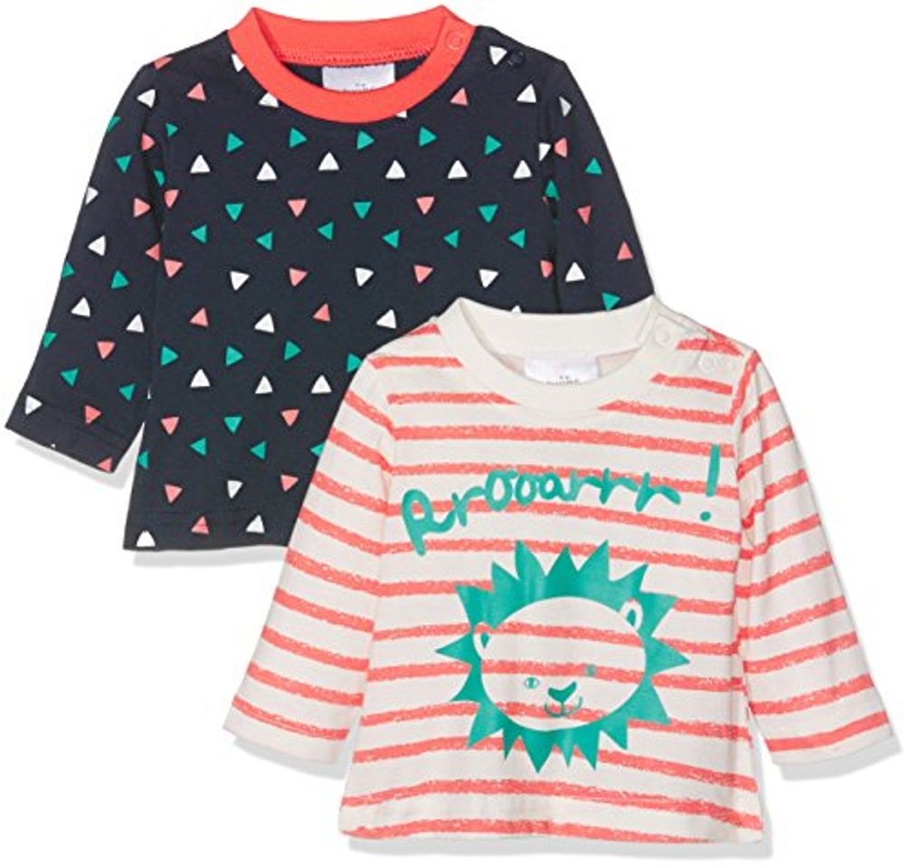 Moda Twins Jule Camiseta Bebé-Niñas, pack de 2, Multicolor