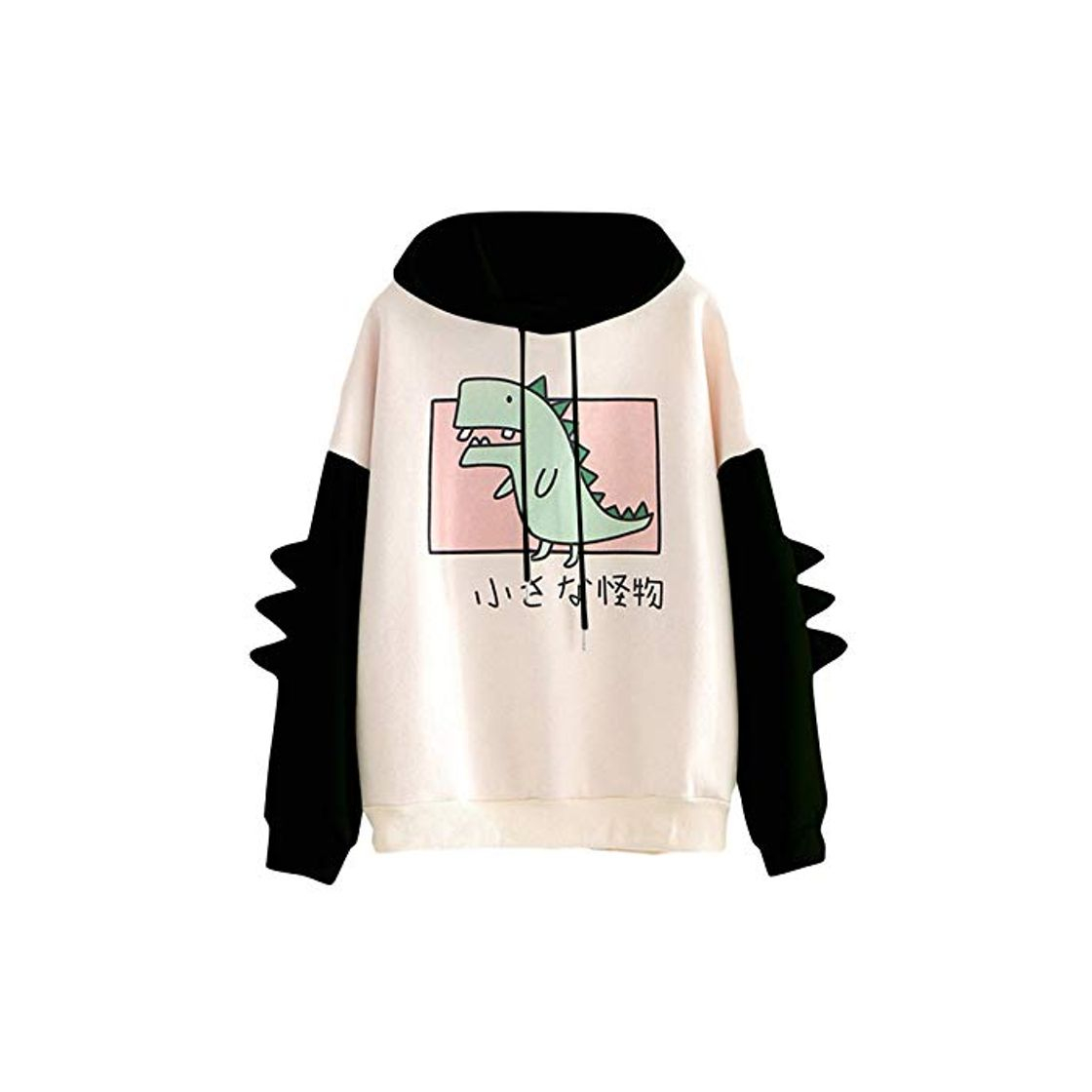 Social Sudadera con Capucha de Manga Larga con Estampado de Dinosaurio y Alfabeto