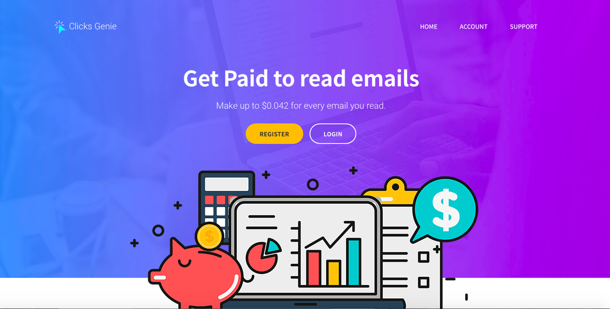 Moda Clicks Genie | Get paid to read emails without investment