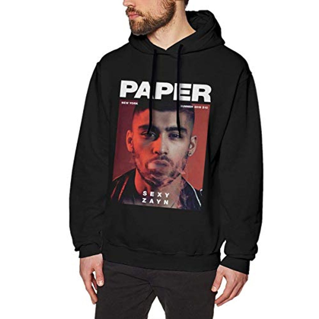 Fashion Henrnt Sudadera con Capucha Men's Long Sleeve Hoodie Sweatshirt Zayn Icarus Falls Malik Hooded Sweater Black