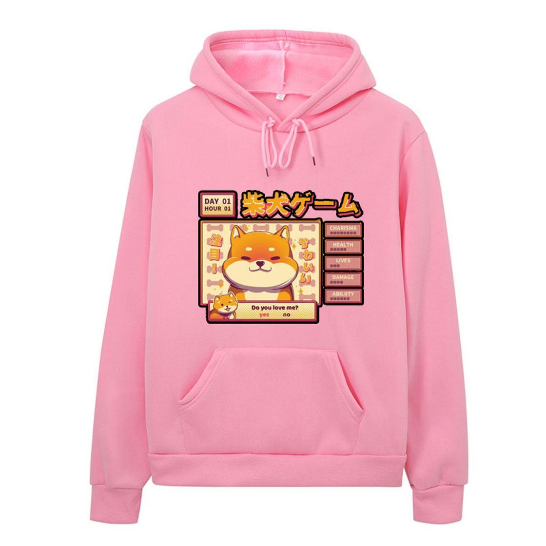 Social Sudaderas Mujer Women Harajuku Hoodies Cartoon Dog Shiba Inu Anime Printed Sweatshirt Sudadera Mujer Moletom Feminino Kawaii Pullover Top Blue L