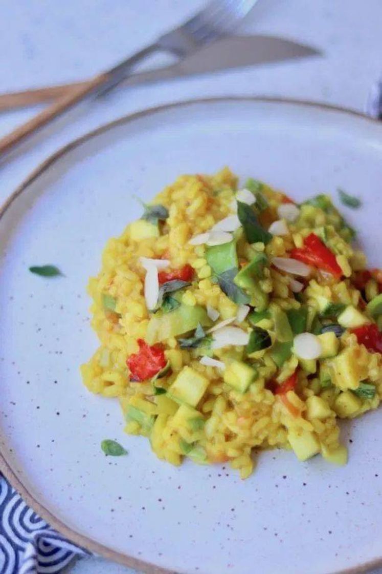 Fashion Risoto de legumes e açafrão